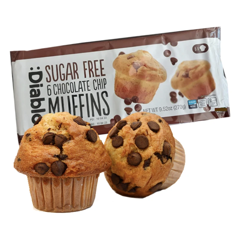 Diablo Chocolate Chip Muffin zuckerfrei Muffin ohne Zucker Kuchen